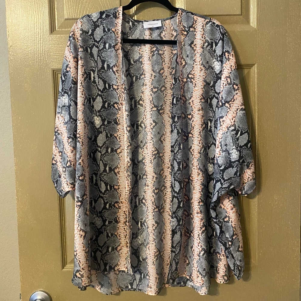 Adrienne Snake Skin Printed Kimono